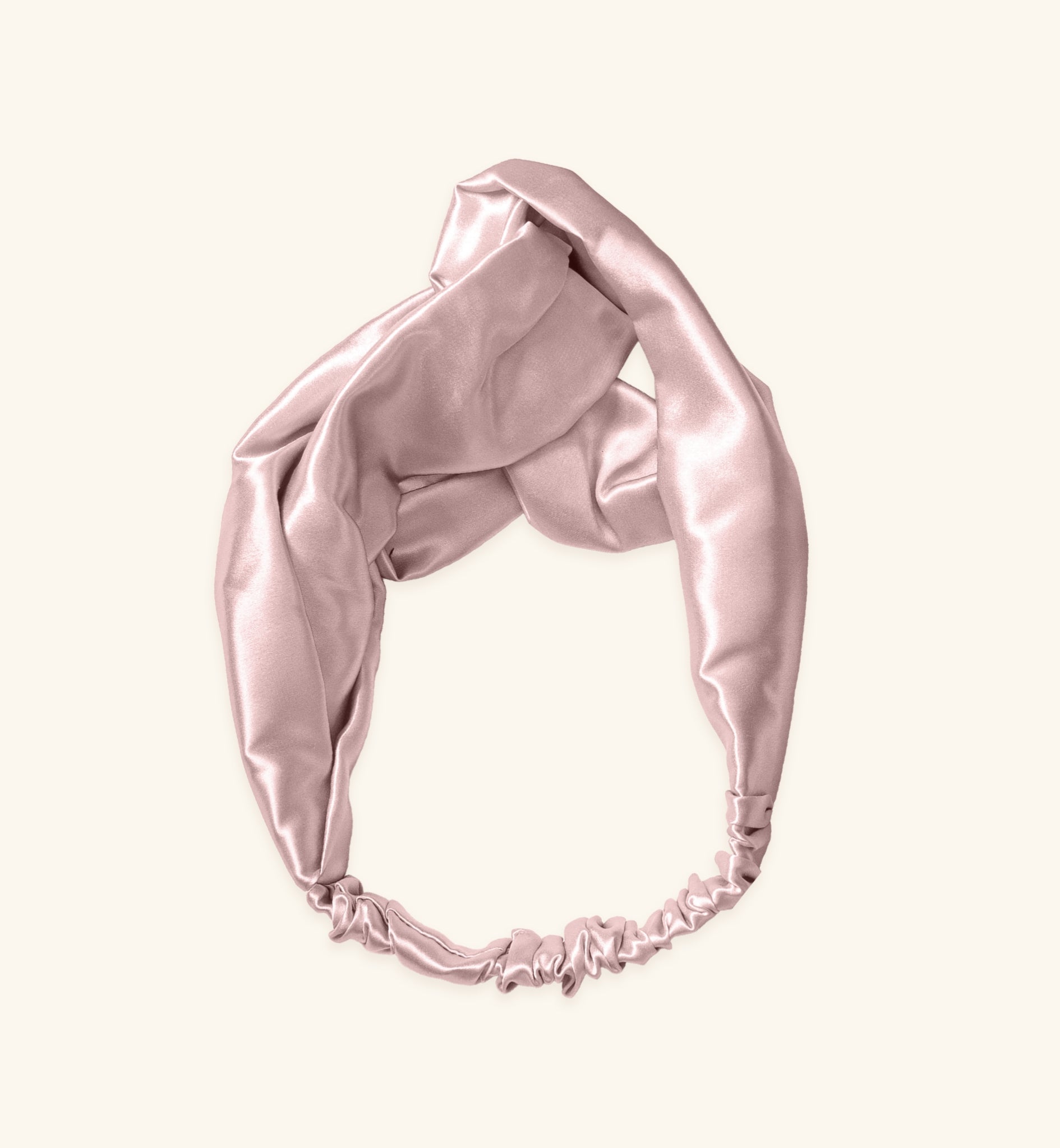 Slip silk knotted pink headband Pure Silk Headband | Women main image 2